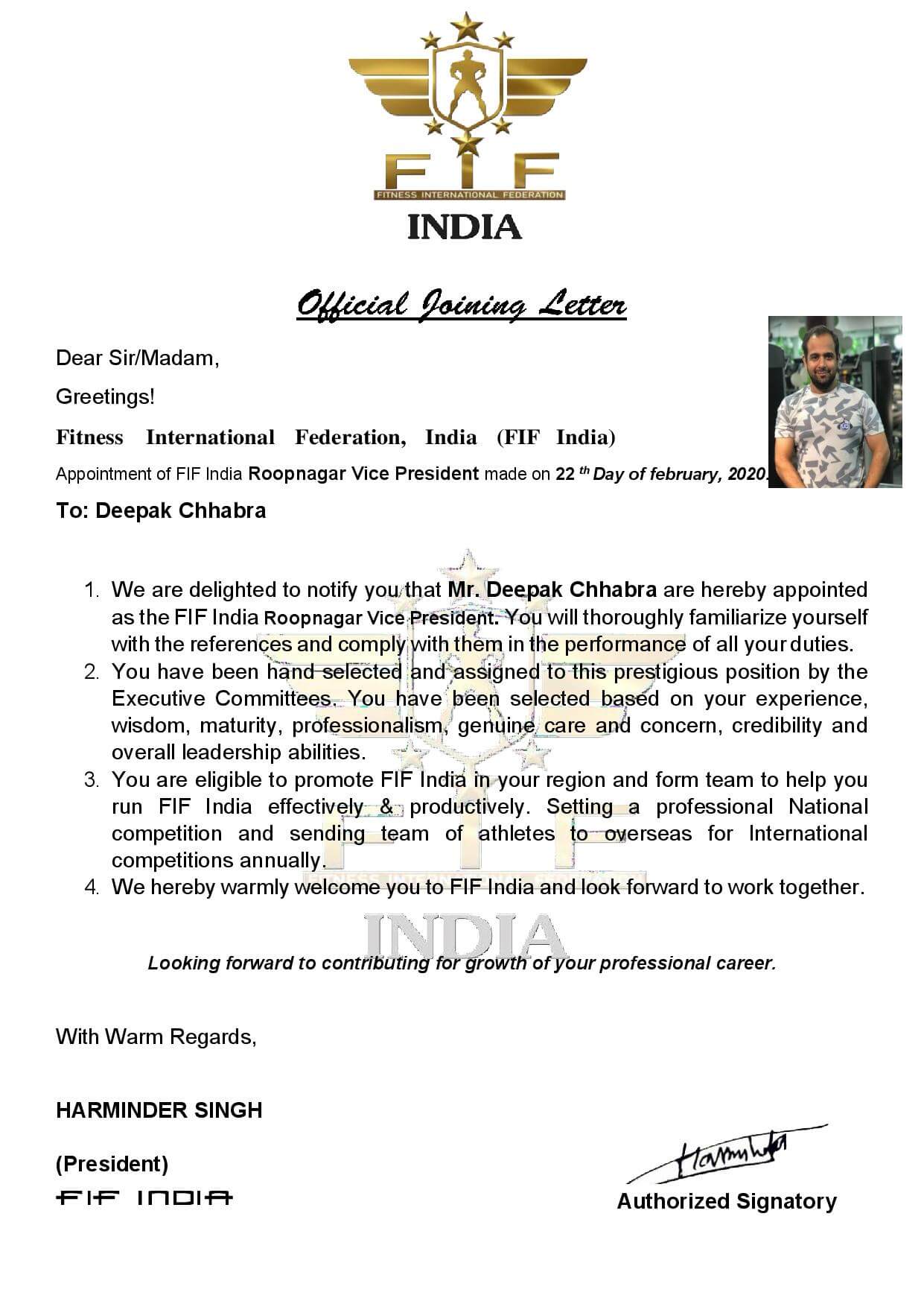 FIF India Kit- Joining Letter Roopnagar Vice President-page-001 (1)
