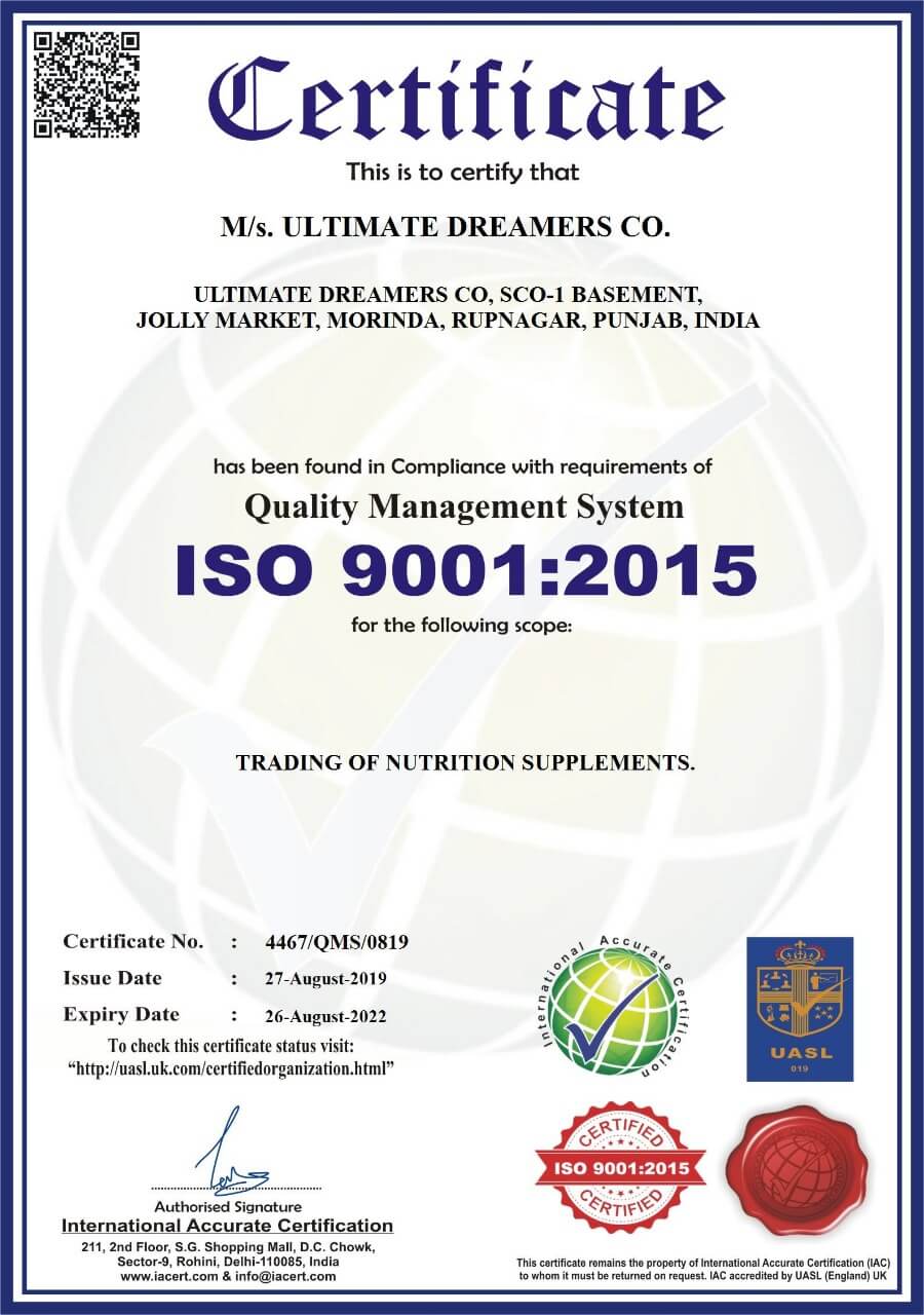 Ultimate Dreamers Certificate